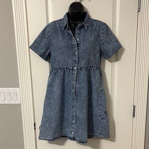 Casual Denim Blue Women's Dress